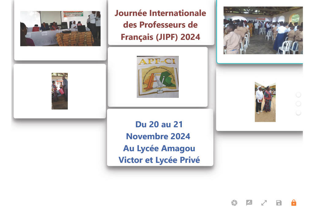Conférence-débat: APF-CI: » Quelles opportunités pour les professeurs de français porteur de la flamme olympique ? » et Activité sportive à la veille (20/11/2024)