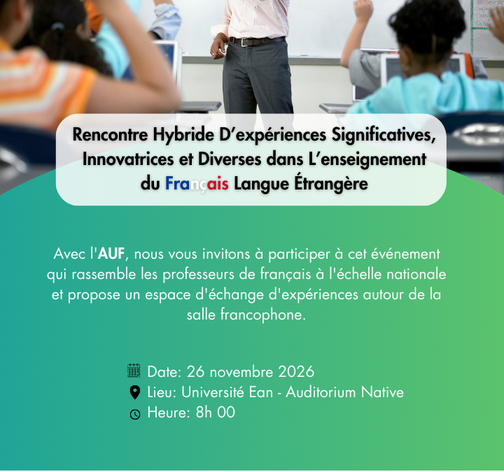 Rencontre hybride d’expériences significatives, innovatrices et diverses dans l’enseignement du français langue étrangère