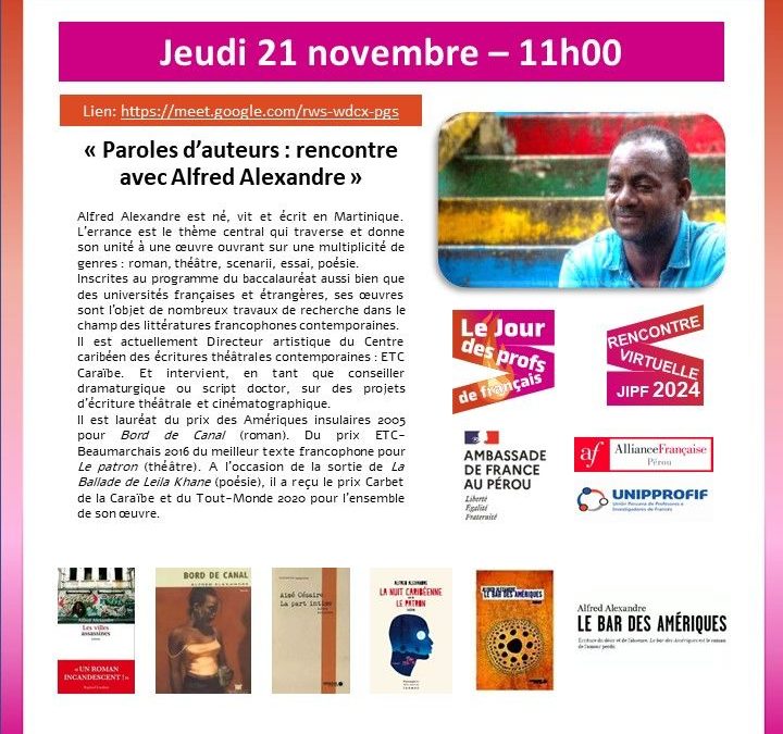 Paroles d’auteur: Monsieur Alfred Alexandre