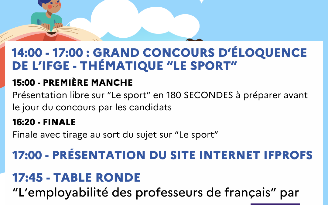 Concours d’éloquence, suivi d’une table-ronde sur L’employabilité des professeurs de français