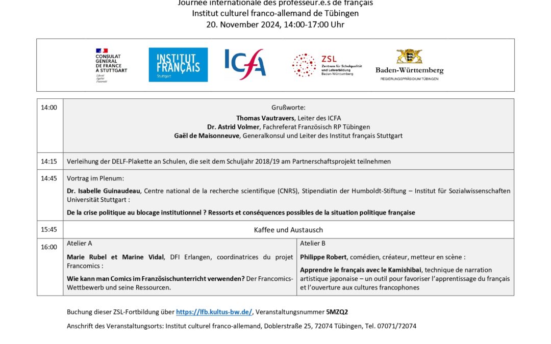 Journée de formation des professeurs de français