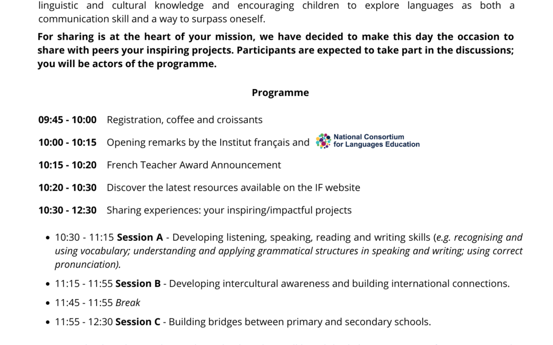 Journée des professeurs de français du Royaume-Uni