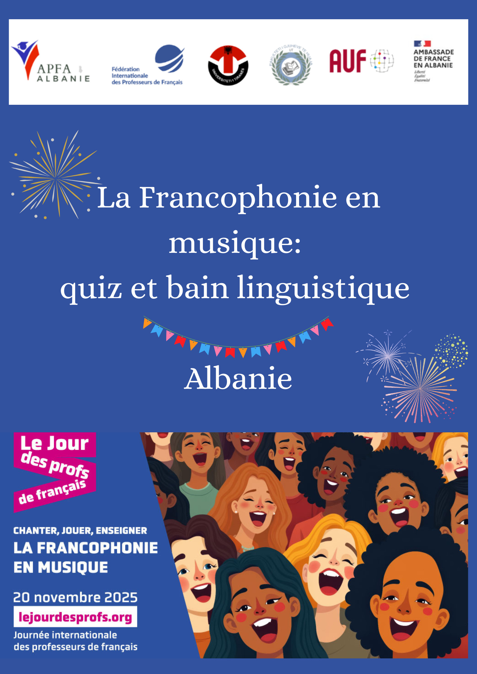 « La Francophonie en musique :  quiz et bain linguistique »